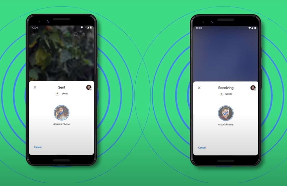 Google Nearby share 功能