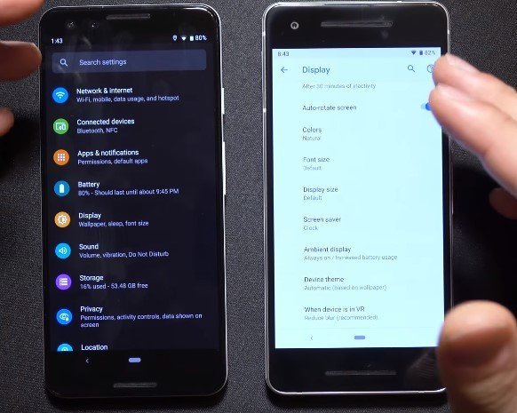 android Q dark mode