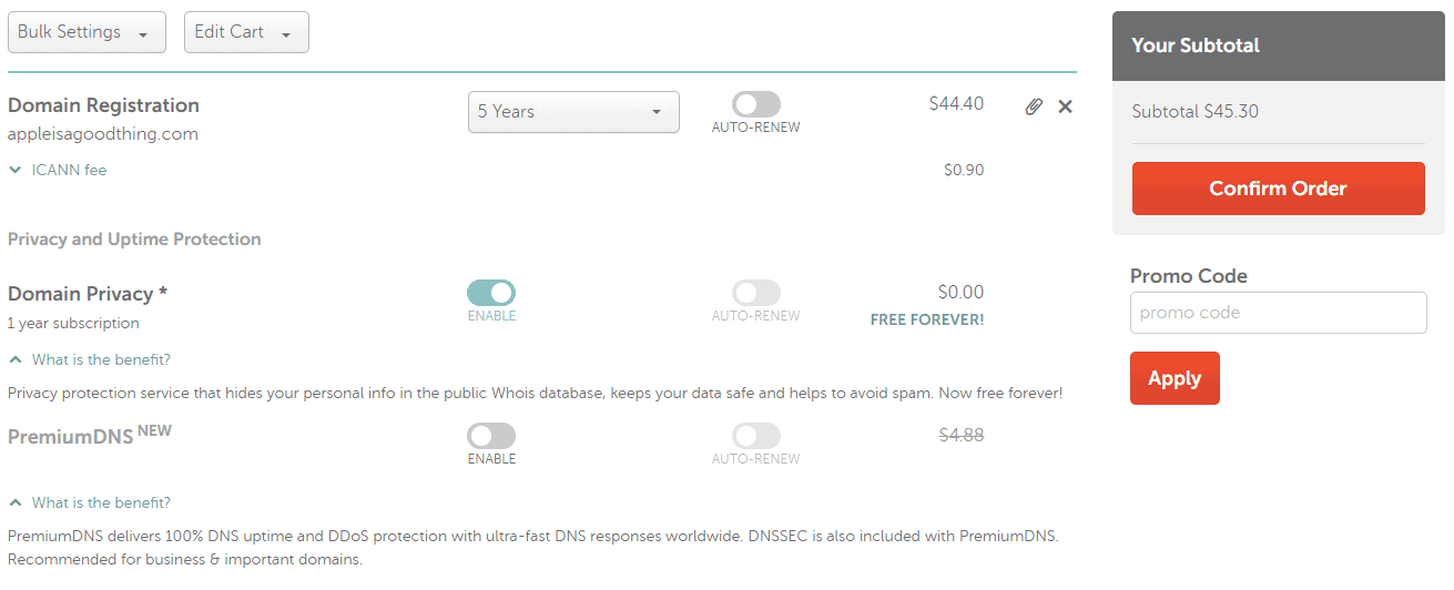 建議Namecheap購買網域