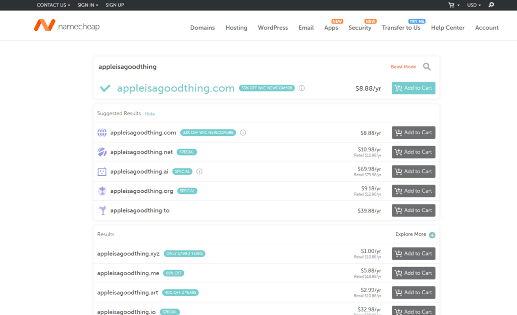 步驟2: 決定網域嘅extention
